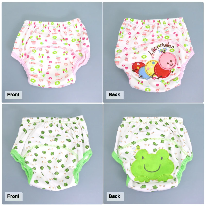 Baby Bare Cotton Cloth Diaper Unisex Reusable Infants Child Training Panties  Washable Underwear Nappies S M L