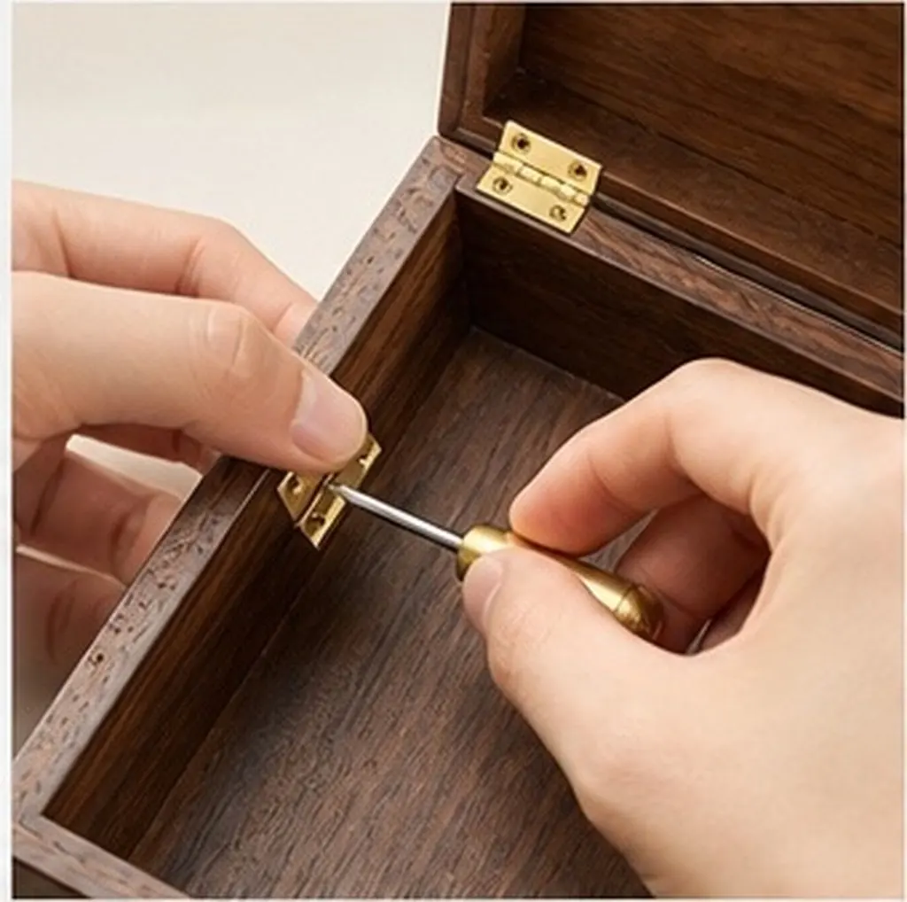 4Pcs Copper Piano Hinges Small Butt Heavy Duty Folding Smooth Quiet for Jewelry Box Cabinet Door Wooden Crafts