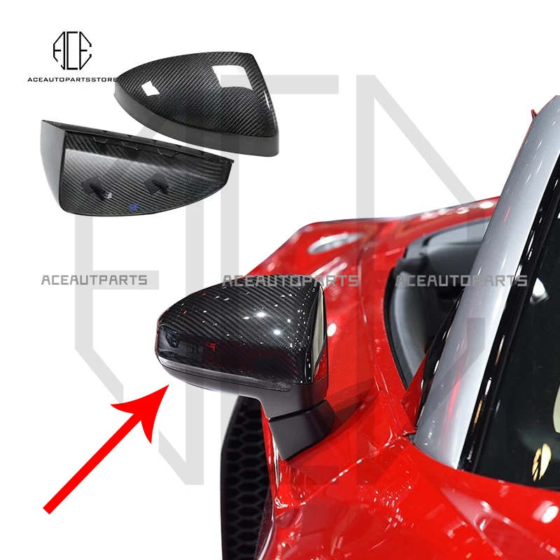 For R8 Carbon Mirror Cover OEM Style Replacement Side Mirror Caps for Audi R8 V10 TT TTS TTR Cover 2016-UP