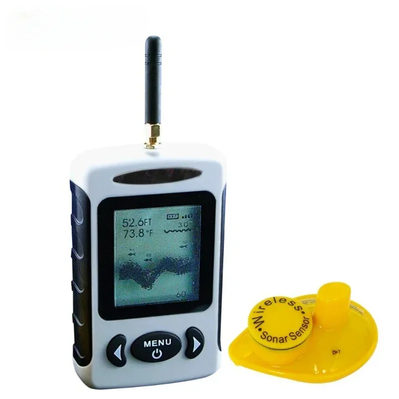 Digital Wireless Sonar Fish Finder 120m(400ft) Wireless Range 45M(135ft) Lake Seabed (OEM Packaging Available)