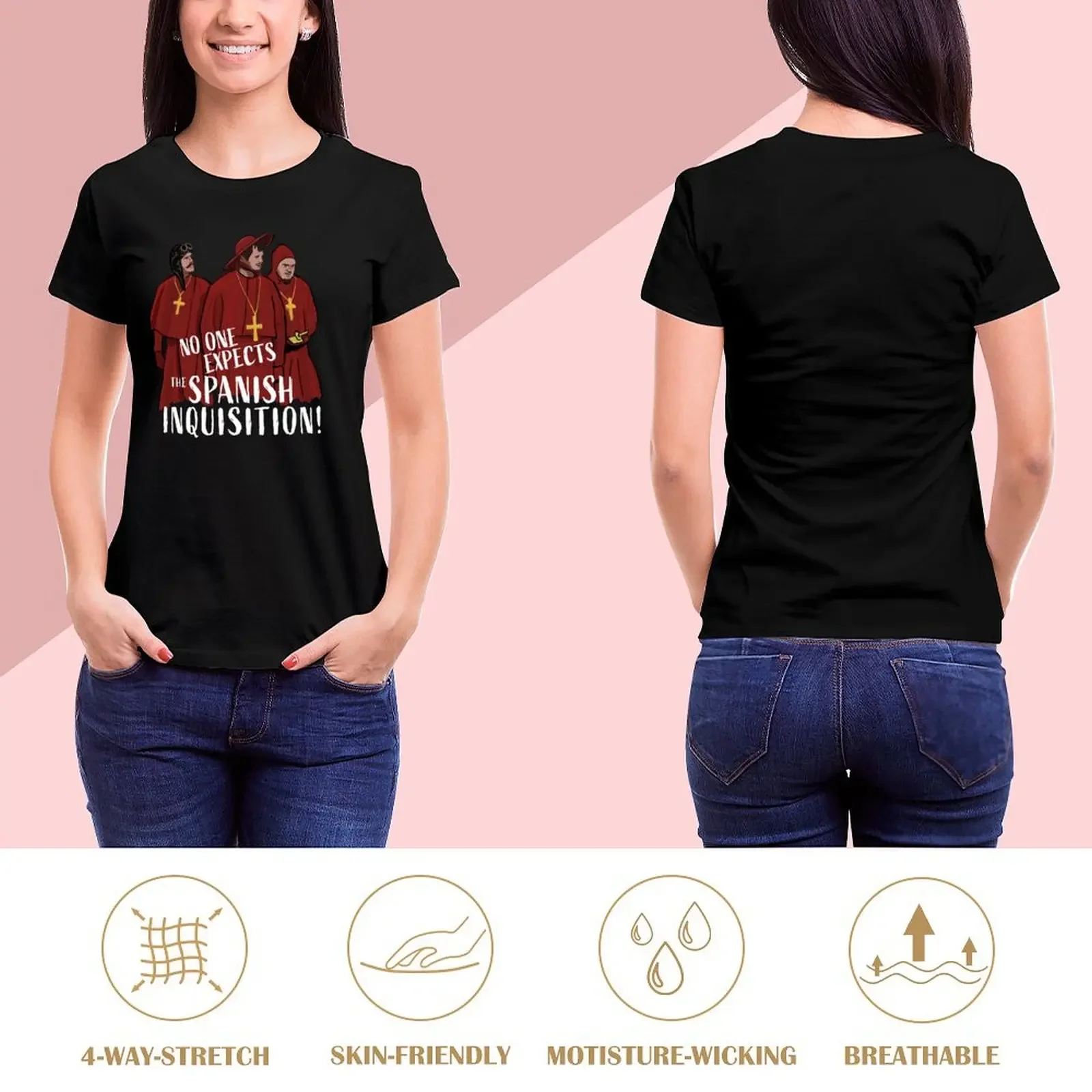 No One Expects the Spanish Inquisition! T-Shirt anime Aesthetic clothing summer top blanks t-shirt dress for Women long