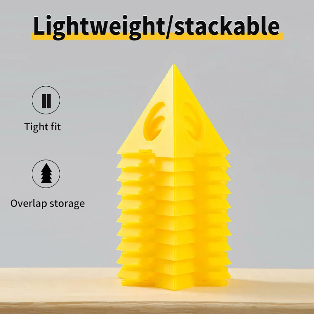 10 PCS Woodworking Paint Bracket Set Yellow Painted Plastic Cushion Block Spray Painting Air Dry Coated Triangular Bracket