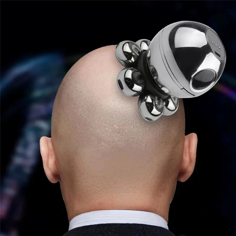 ABKR-Electric Head Shaver For Bald Men 7D Floating Cutter Beard Trimmer Clipper Waterproof Shaving USB Charging Trimmer