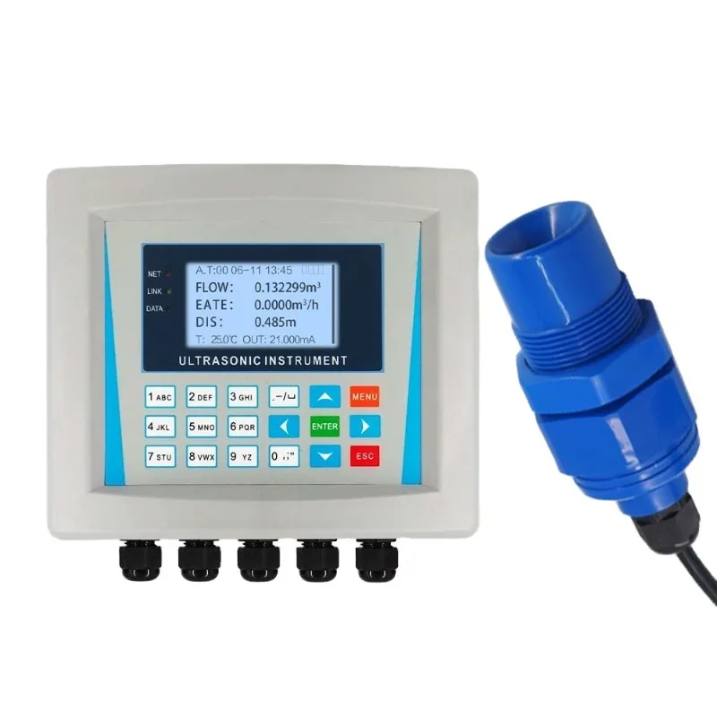 Ultrasonic Flow Meter For Liquid Water Oil High Accuracy Non-Contact DN16-DN6000 With Outside Clamp Connectivity Plastic OEM