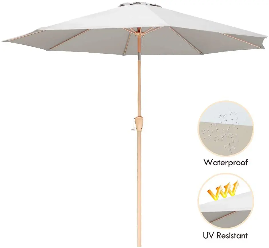 Chinese Sun UV Resistant Garden Beach Parasol Umbrella