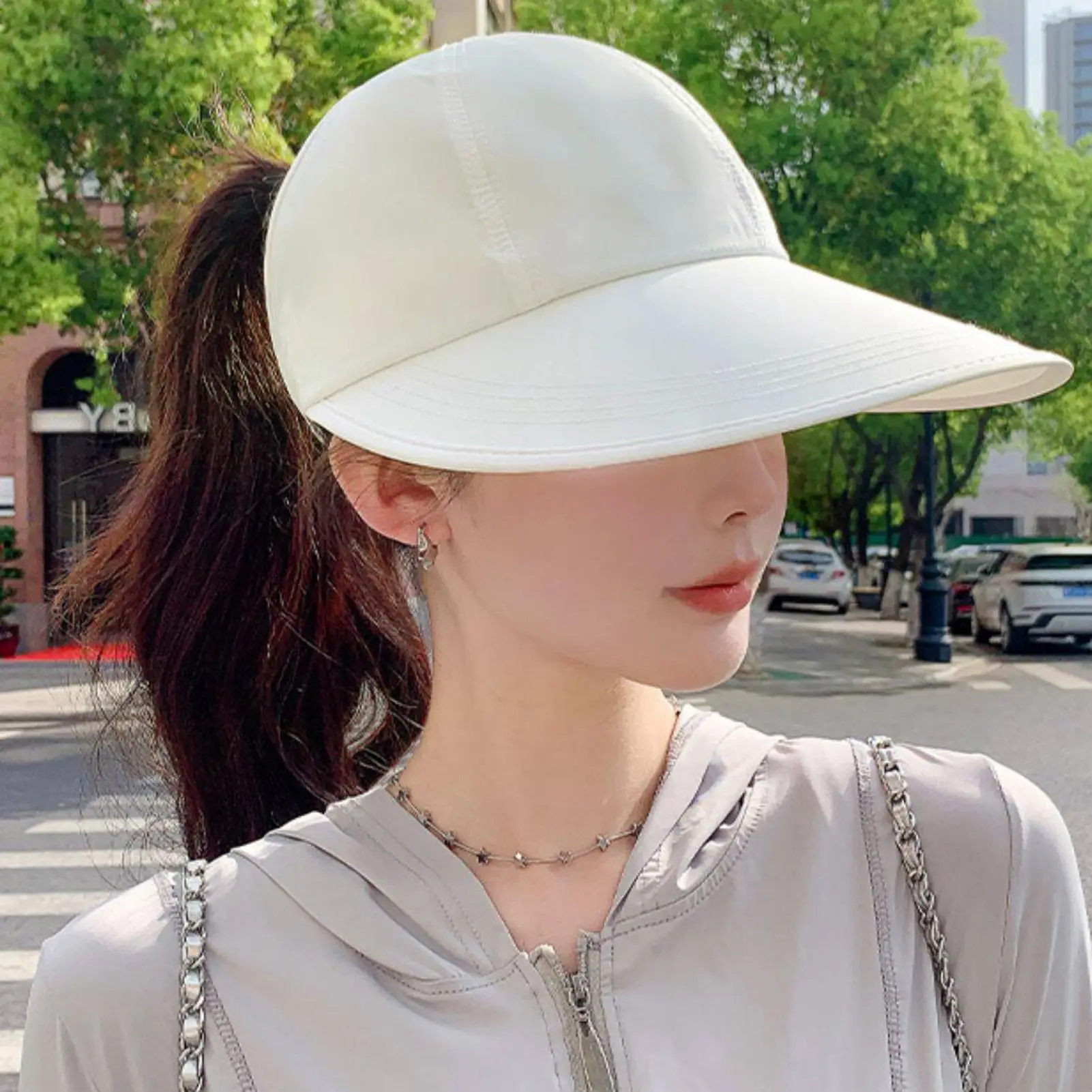 

Sun Protection Hat Adjustable Breathable Headwear Portable Sports Sun Hats Visor For Women Men Outdoor Beach Travel Camping