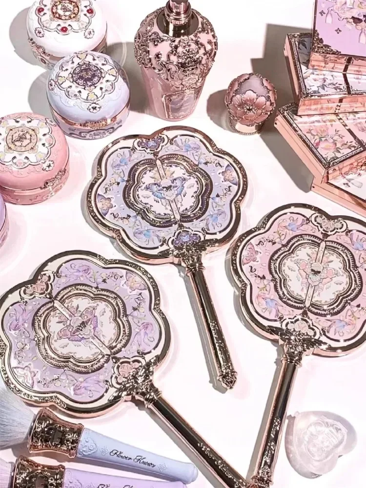 

Original Flower Knows New Butterfly Cloud Shoulder Handheld Mirror Makeup Mirror Ancient Chinese Style Makeup Tools Beauty