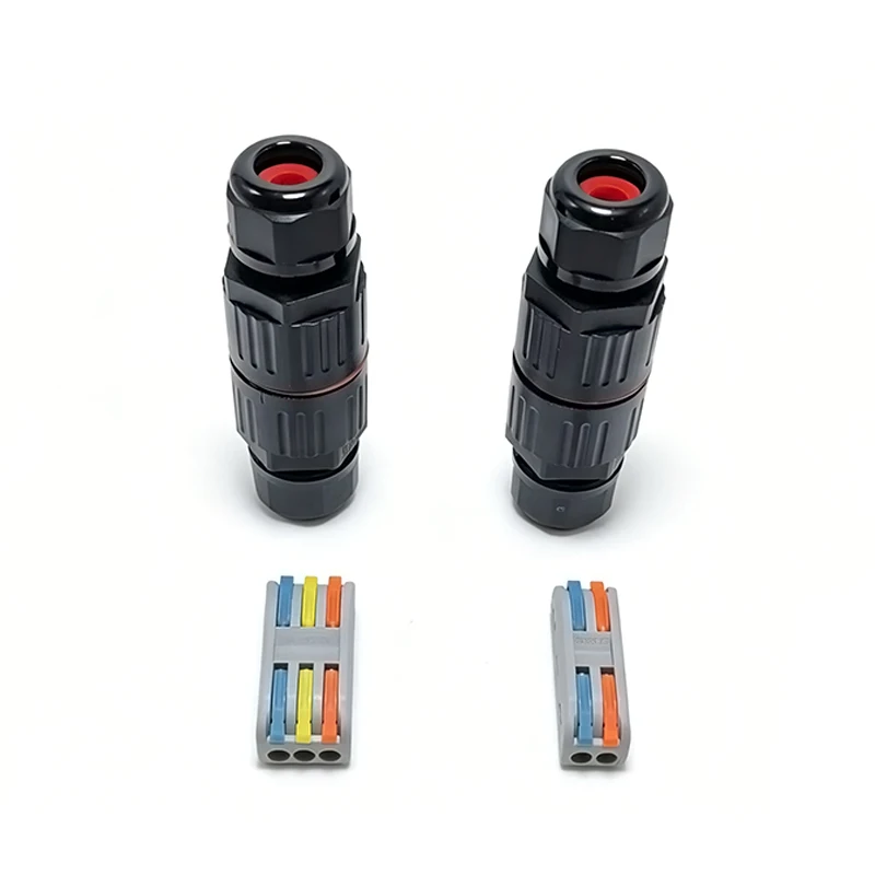IP68 Waterproof Cable Connector Quick Connection CDF-200 2 in 2 out 2/3 Pin Electrical Terminal Adapter Wire Connector
