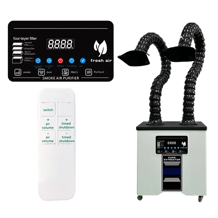 

Digital Mini Laser Soldering Welding Fume Extractor Beauty Salon Dust And Smoke Collector With Activated Carbon Filter