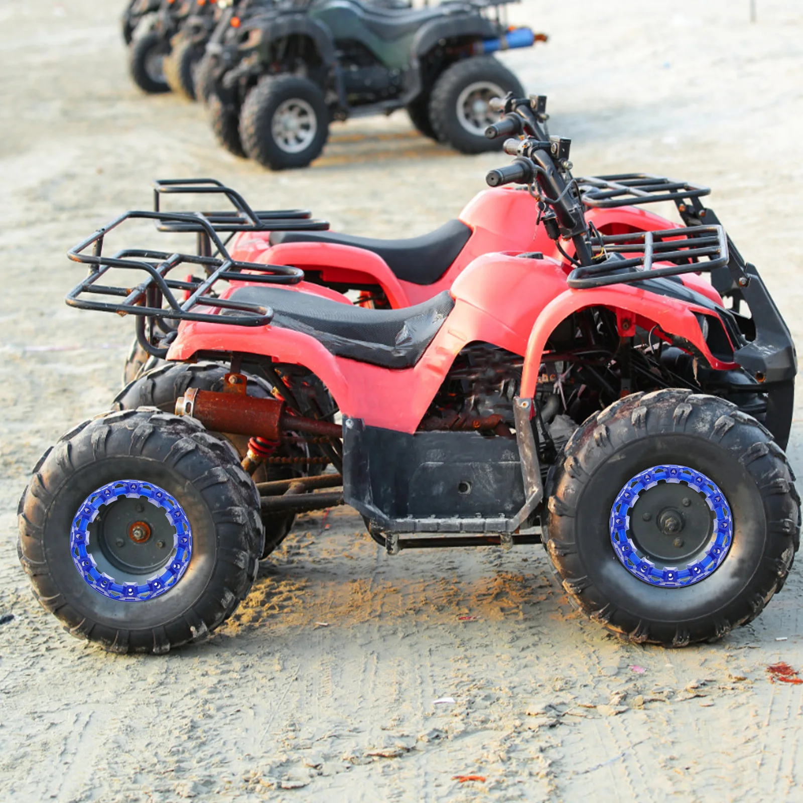 Protezione per mozzo ruota Atv Tappo per cerchione in plastica da 10 pollici Copertura decorativa per rivestimento Protezione per mozzo ruota per veicoli fuoristrada Protezione per cerchione Atv