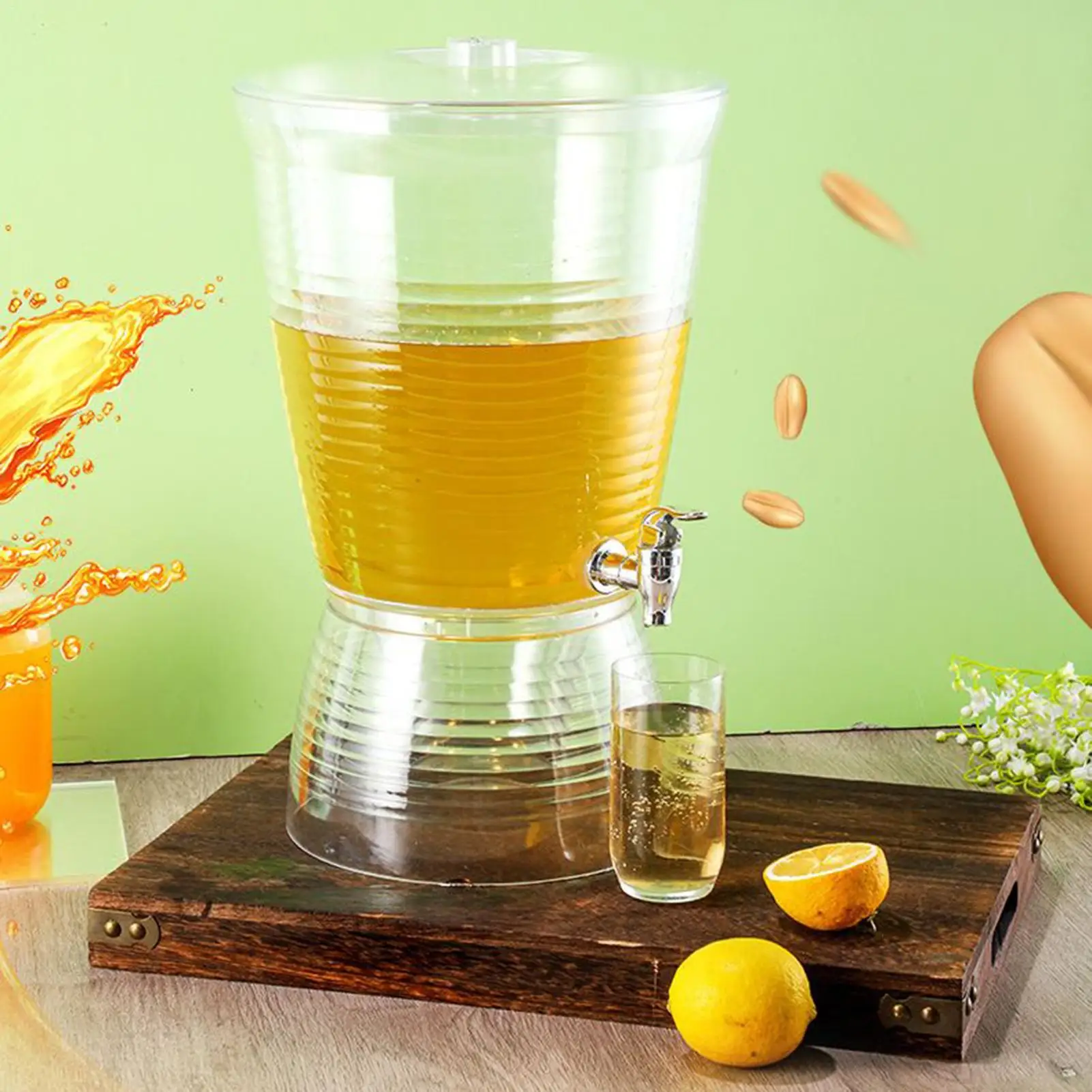 

Large Drink Dispenser With Faucet 10L Cocktail Dispenser Beer Pitchers For Countertop Tea Commercial Pantry Kitchen Coffee Home