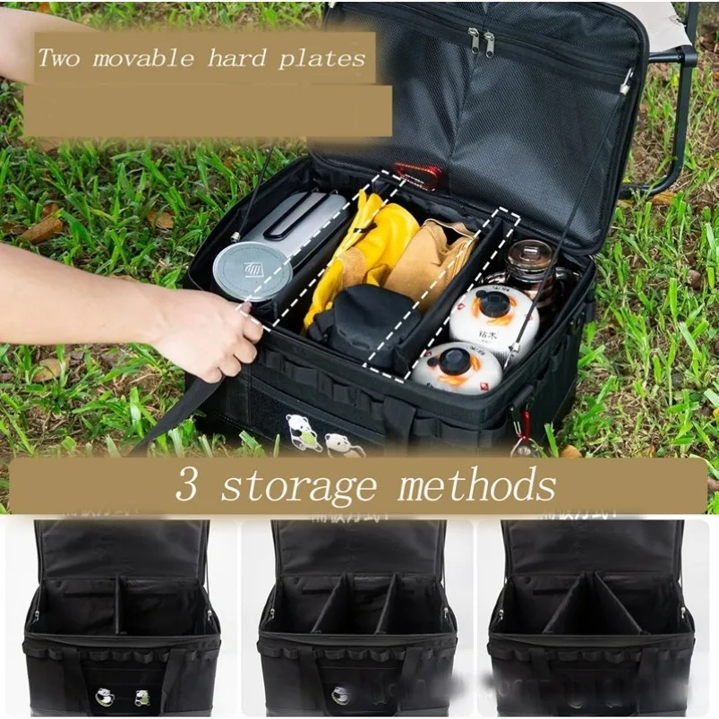 47L 32 Portable Camping Storage Bag with Handles Large Capacity Trunk Organizer Versatile for Outdoor Camping Picnic BBQ Cooking