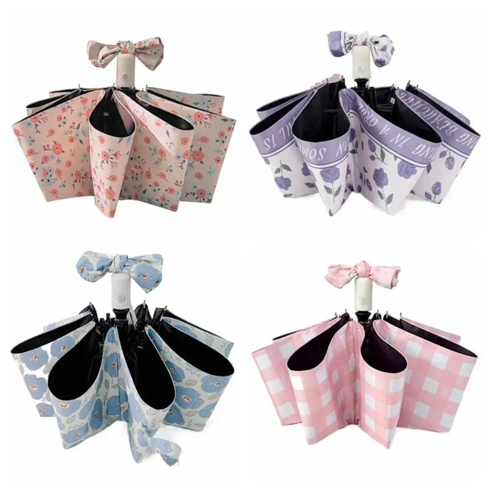 

Автоматический зонт со свежими цветами, защита от ультрафиолета, солнцезащитный зонт двойного назначения, складной зонт с цветочным принтом, товары для дома