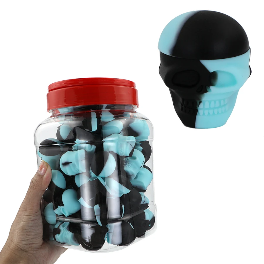 Non-Stick Silicone Wax Oil Container, Canned Slick Storage Jar, Face Cream Box, Happy Halloween Day Decor, 3ml, 70Pcs