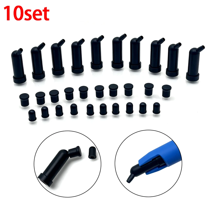 

100Set Compules Syringe Tips Dental Applicator Resin Tubes Composite Gun Dispenser Capsules Tips