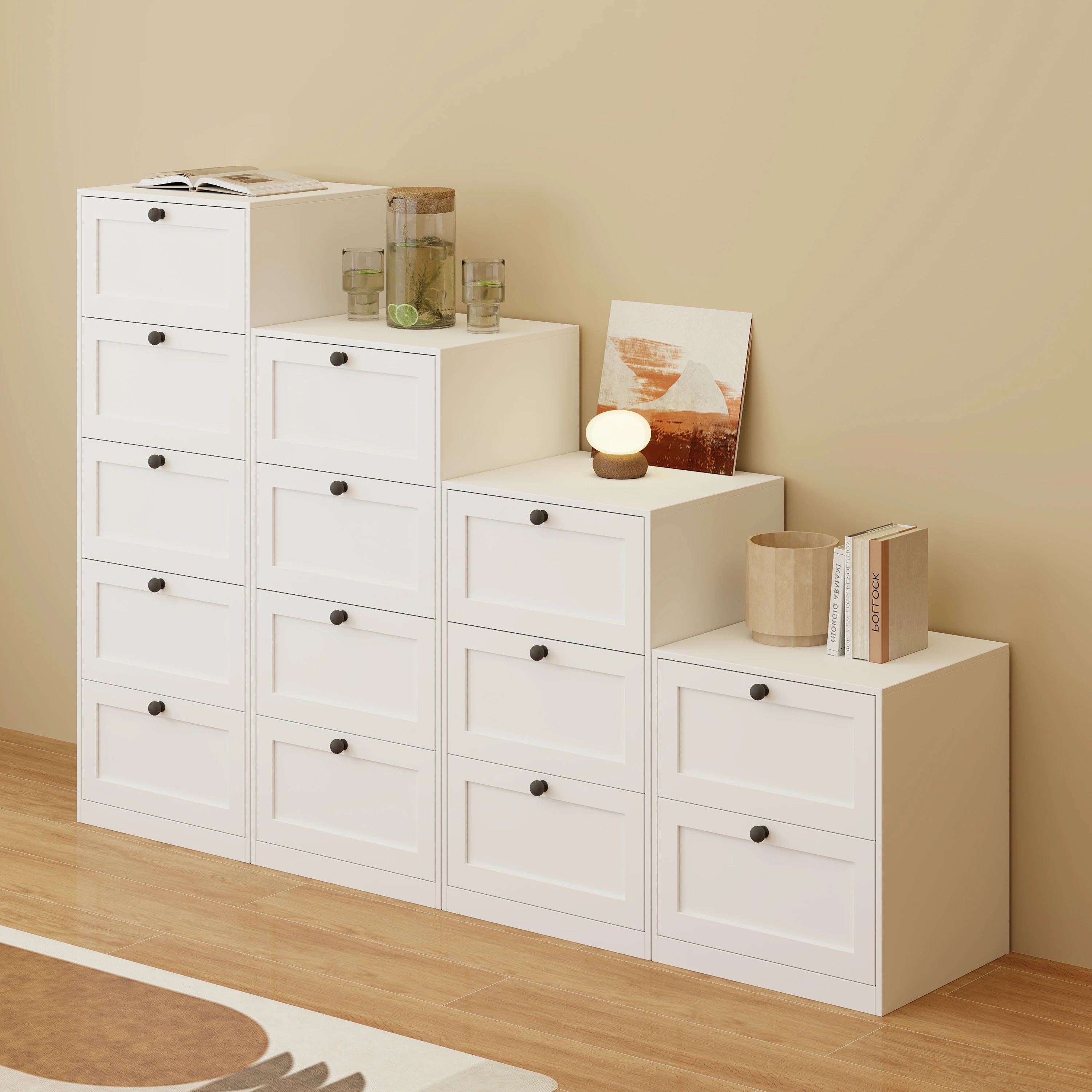 Wrought iron 45cm wide and narrow chest of drawers household living room small side cabinet bedroom storage cabinet table edge
