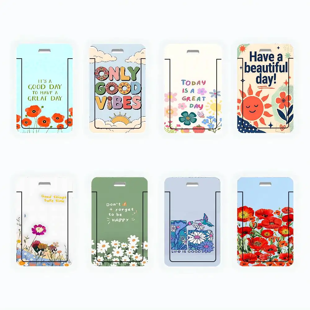 Creative Art Text Pattern NFC Contactless Sliding Card Sleeve For Student Cards, Bus Cards, ID Cards, And Work Permits