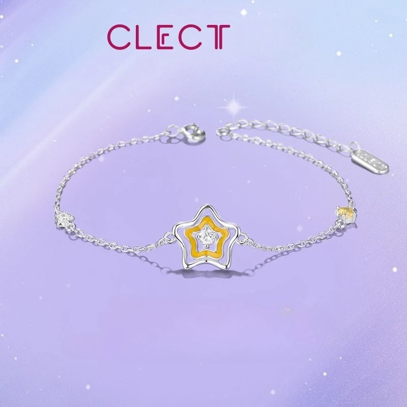 

Clect Yellow Proxima Centauri Sterling Silver Bracelet Girls Ins Gifts