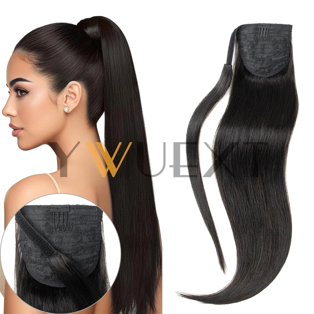 Human Hair Ponytail Extensions Straight 14