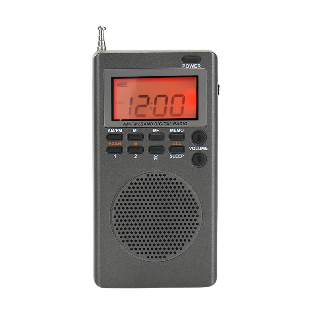 Mini 9K/10K Radios Receiver Built-in Speaker Backlight HD Display Screen Alarm Clock Sleep Timer Elder