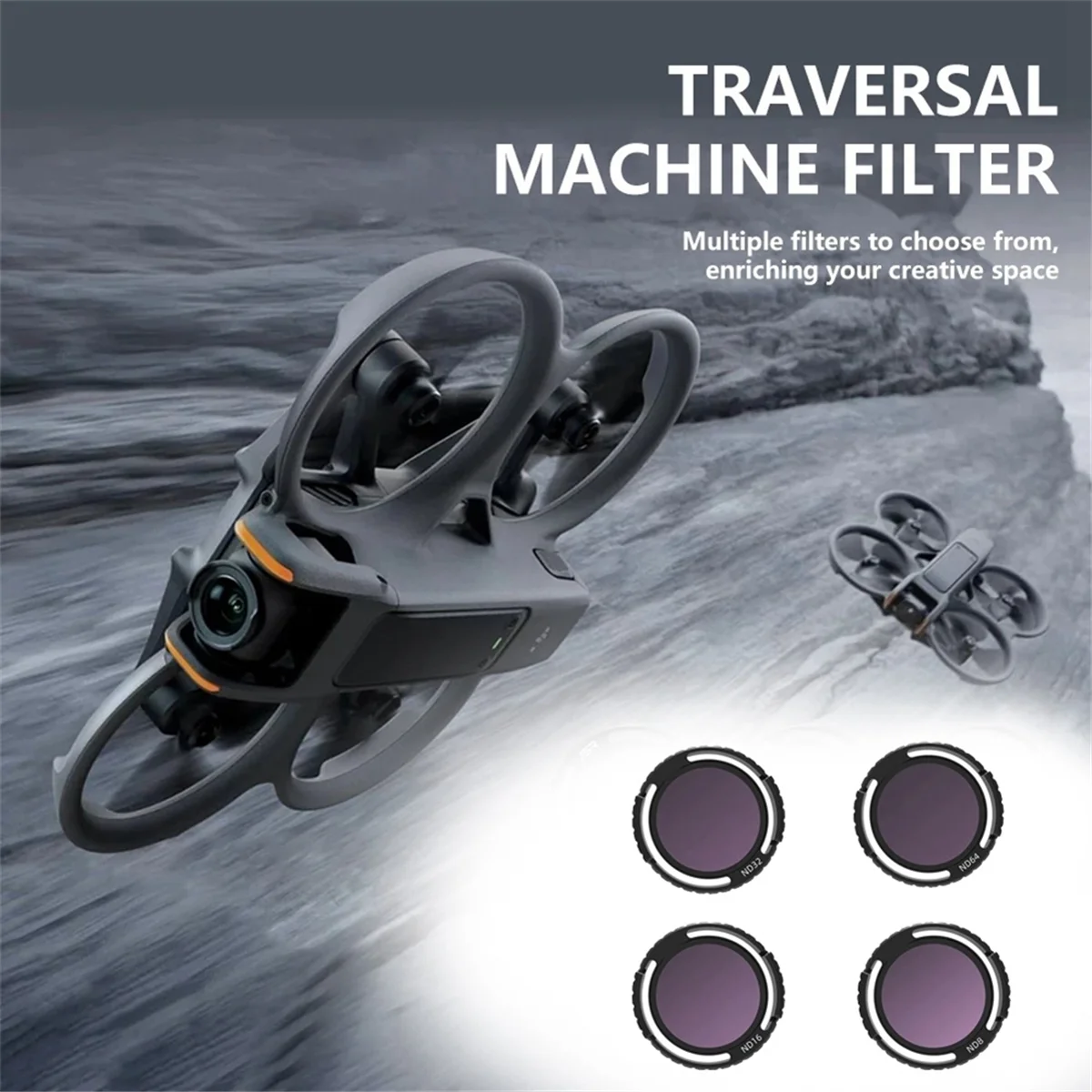 

Нейтральные фильтры для объектива Avata2 Drone ND8 ND16 ND32 ND64