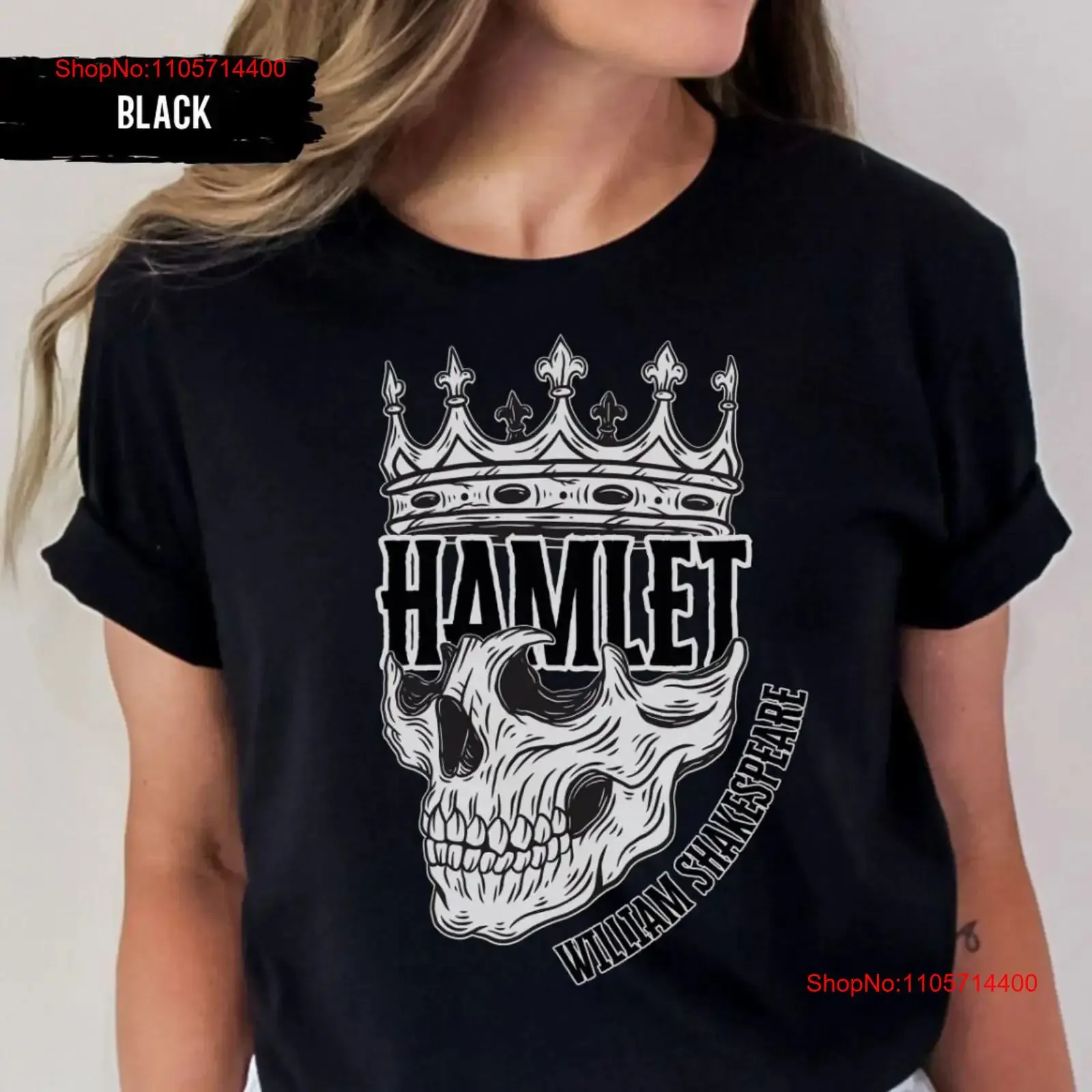 Hamlet T Shirt Shakespeare for Readers Bookish William Literature Classic vintage Washed Stylish fashion Soft Comfortable