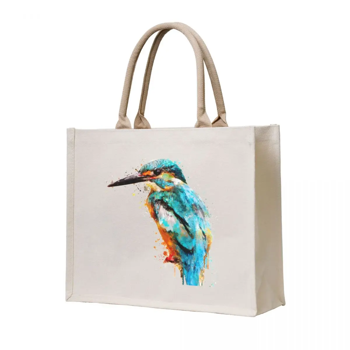 

Dramabite Watercolor kingfisher Tote Bag cloth bag woman Eco bag Women bags