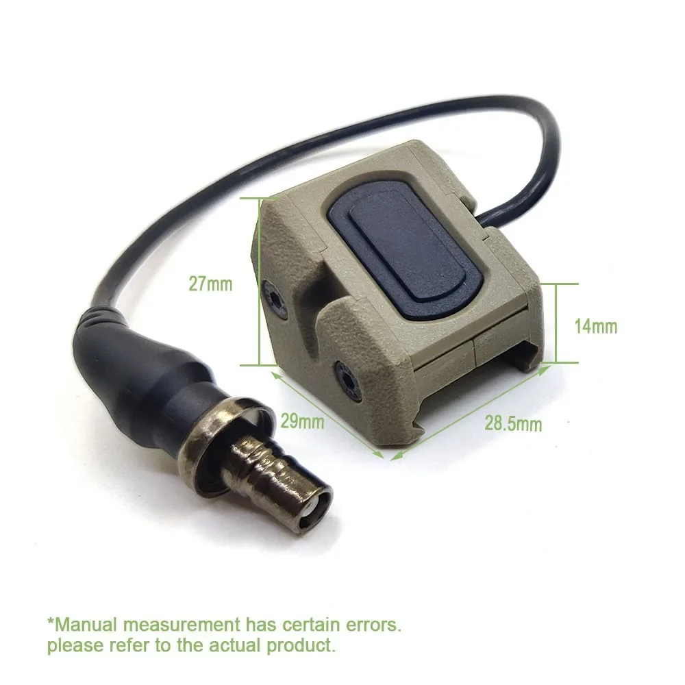 US Warehouse SOTAC GEAR Tactical Pressure Switch Momentary Hot Button For M300 M600 Remote Switch Flashlight Switch Fits 20mm Picatinny Rail