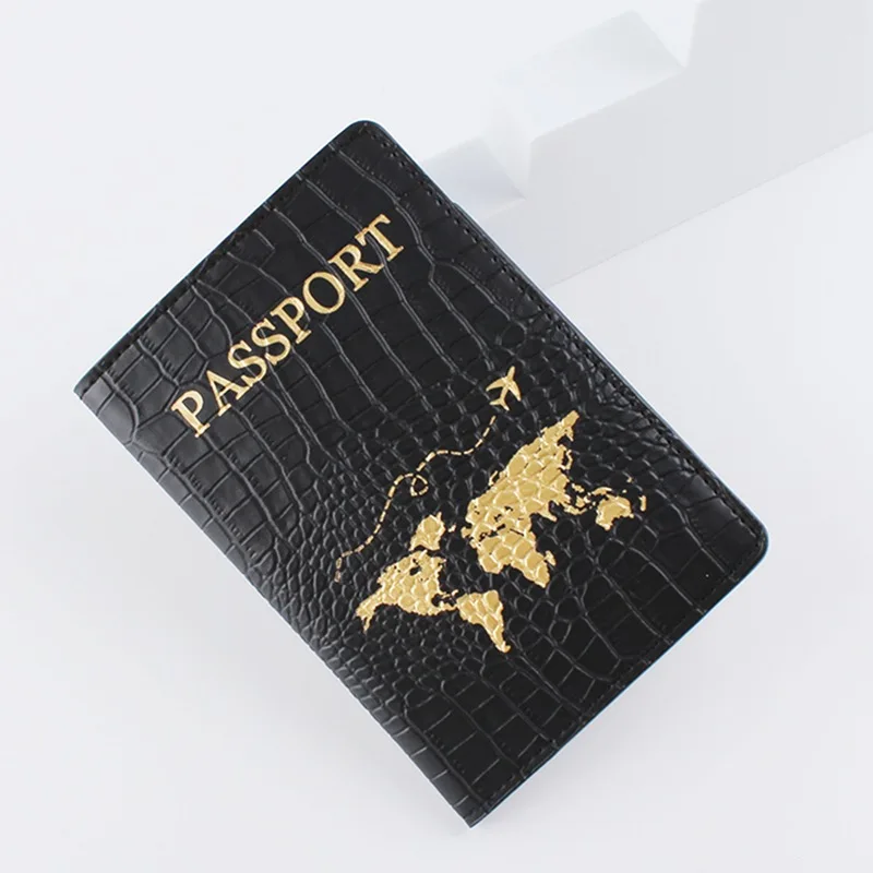 Funda portátil de piel sintética para hombre y mujer, accesorio de viaje para pasaporte, billetera de negocios, regalo