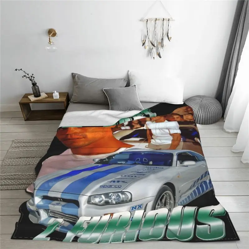 The 2 Fast 2 Furious Paul Walker,Fast And Furious Blanket Sheet Fashion High-Grade Skin Friendly Decorative Sofa