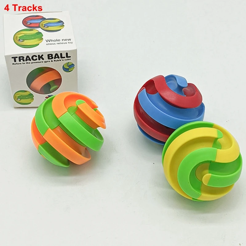 Bead Orbit Track Ball Fidget Gyro Infinity Spinner Rotating Magic Track Fingertip Bead Toys Deformation Anti-stress Cube