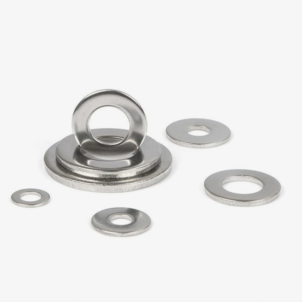 

325pcs Stainless Flat Washers Assortment Kit Set Silver Screw Fasteners Various Stainless Steel Lock Washers Sizes Included