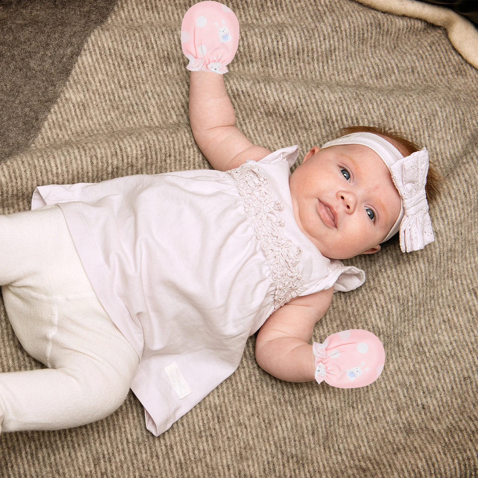 5 쌍 신생아 보호 장갑 면화 아기 장갑 안티 스크래치 핸드 커버 유아를위한 통기성 수분 흡수