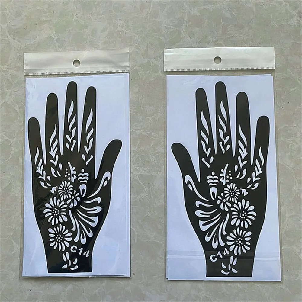 

Painting Hollow Drawing Airbrush India Henna Kit Tattoo Stencils Temporary Decal Body Art Template