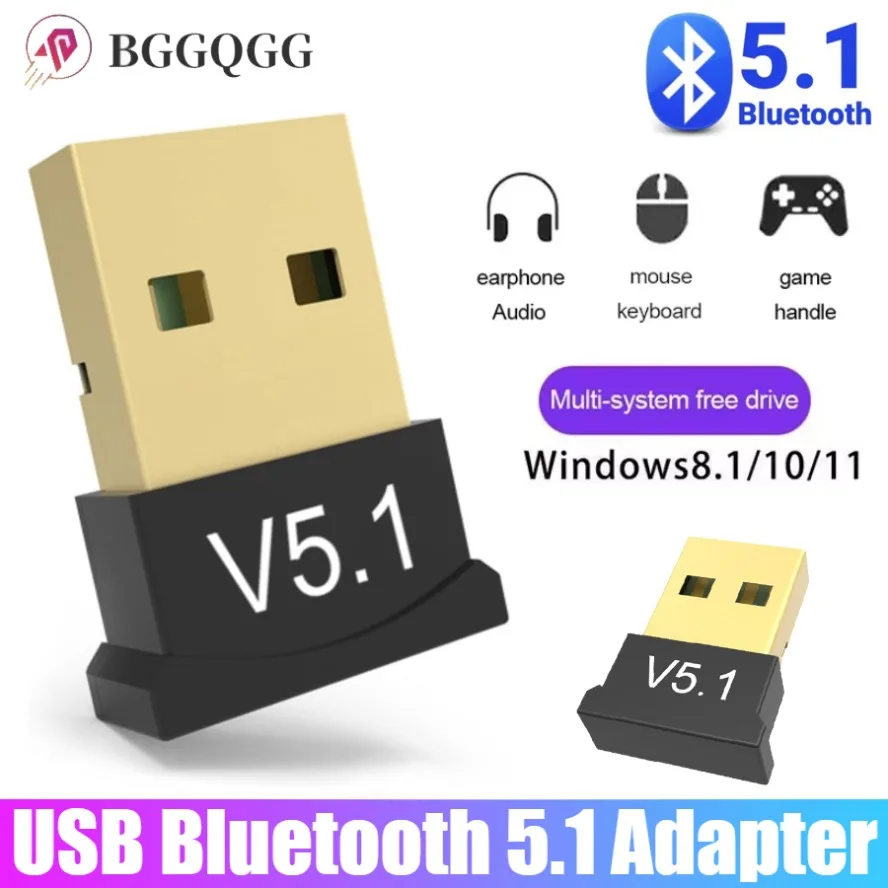 

MINI USB Bluetooth 5.1 Dongle Adapter for Laptop PC Mouse Tablet Keyboard Phone Printer Game Speaker Wireless Transmit Receiver