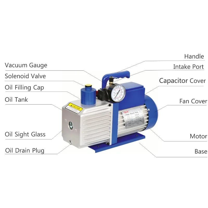 Double Stage Refrigerant Vacuum Pump 12CFM VP2120 VP2100 HVAC Maintenance Tool For Air Conditioner Service