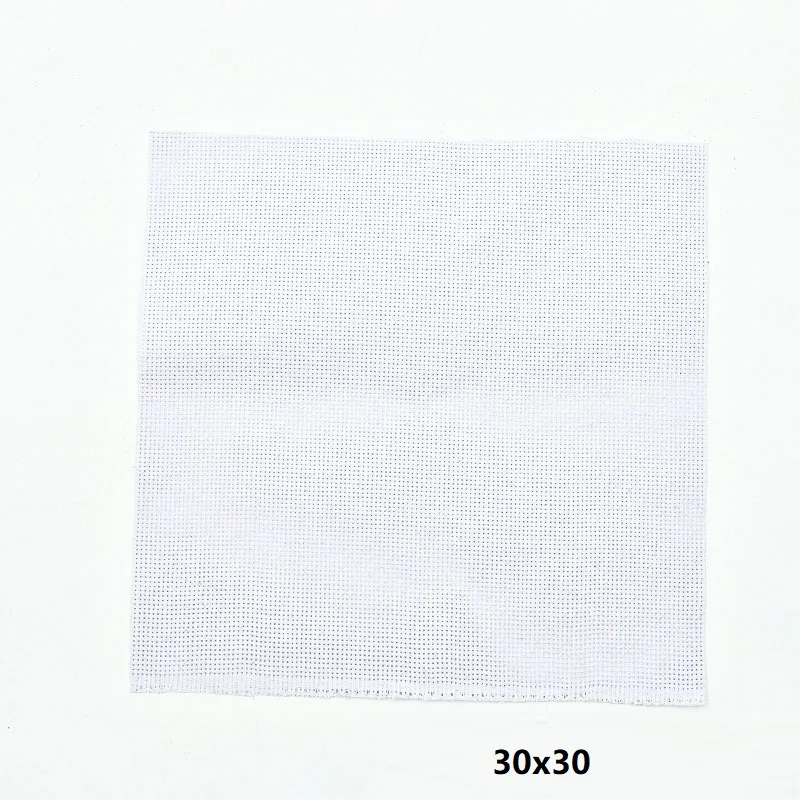 20x20 30x30 30x45 50x50 Cloth 11ct 14ct Cross Stitch Fabric Canvas Small Grid White DIY Handcraft Supplies Stitching Embroidery