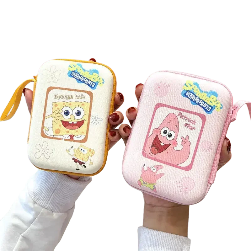 

SpongeBob Earphone Storage Bag Charger Protection Bag Headphone Mobile Hard Disk Case U Disk Data Cable Min Storage Pocket Pouch