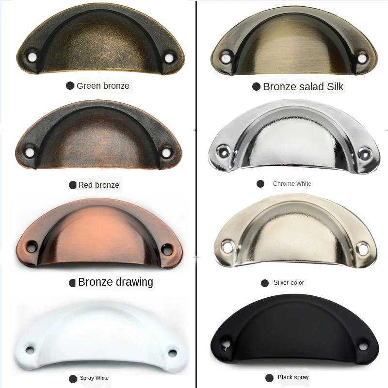 1 pçs retro metal gaveta da cozinha armário maçaneta da porta e botões de móveis handware armário antigo bronze escudo puxar alças