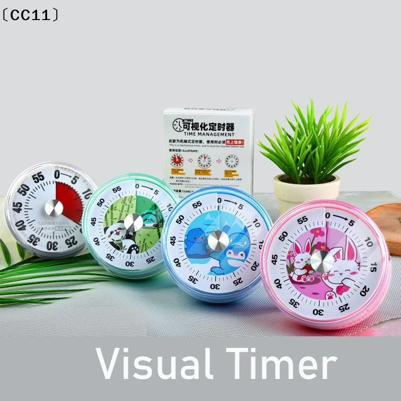 Magnetic Clock Timer Mechanical Timer With Loud Alarm Kitchen Cooking Timer 60-Minutes For Students Teachers Visual Timer〔CC11〕