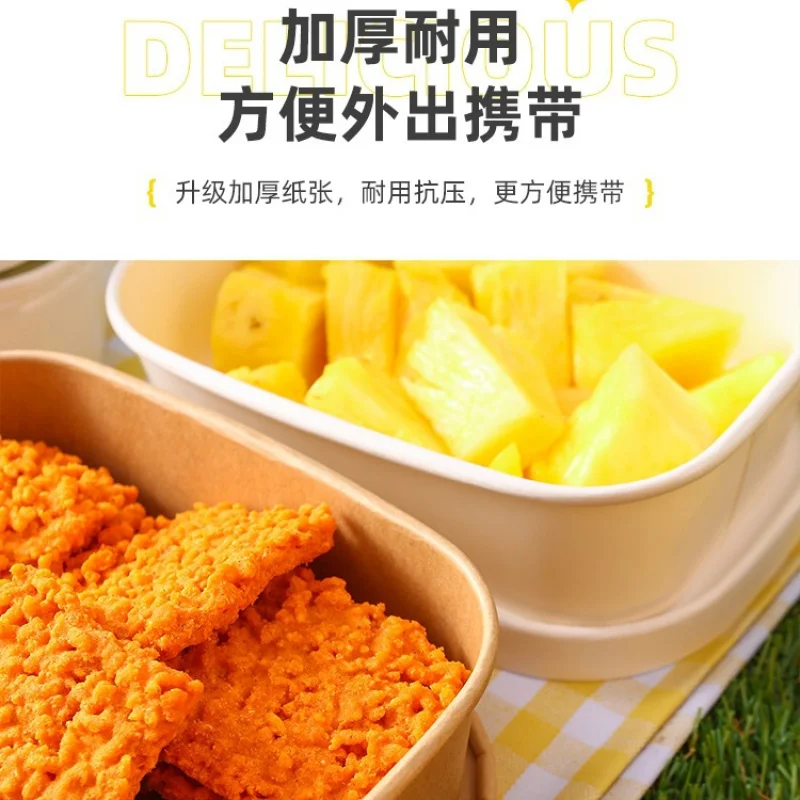 Customized. Spring Outing Picnic Box Disposable Outdoor Fruit Cut to-Go Box Lunch Box Camping Box Fruit Sushi Light Food Bento B