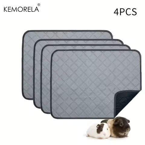 4PCS Guinea Fleece Cage Liners Washable Reusable Anti-Slip Absorbent Pee Pads Small Animal Care... product image