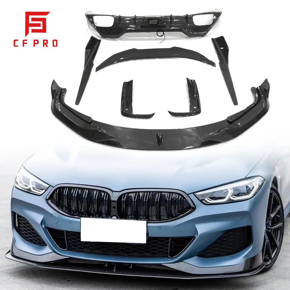 

Carbon Fiber Front Rear Bumper Splitter Lip Rear Bumper Spoiler Side Skirt For BMW 8 Series G14