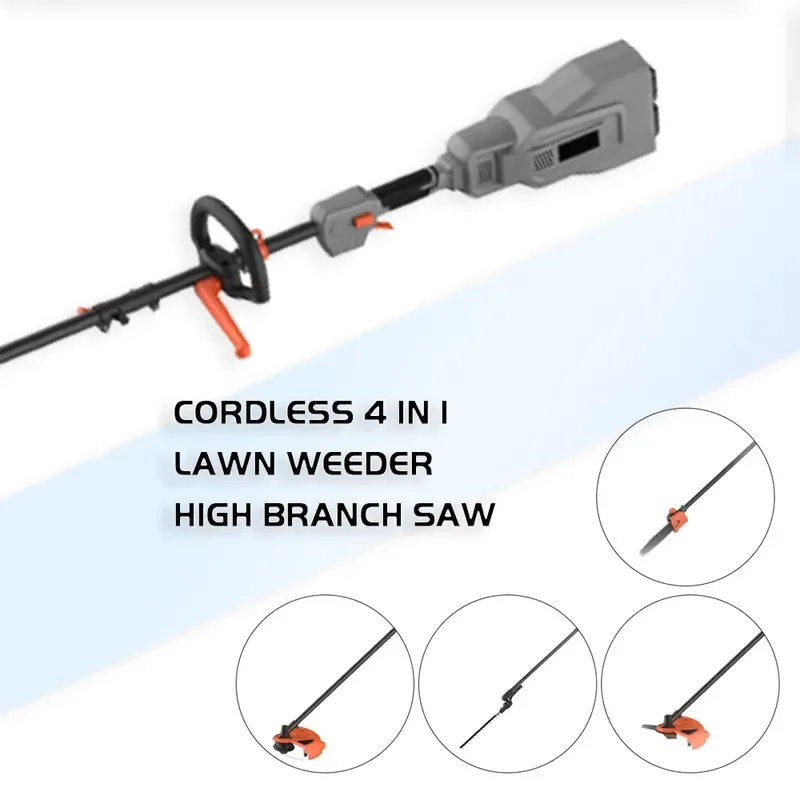 40V Cordless 2*20V String Trimmer/Edger 4-in-1 Multi-Tool Kit for POLE SAW or HEDGE TRIMMER or Cord Head or BUSH HEAD