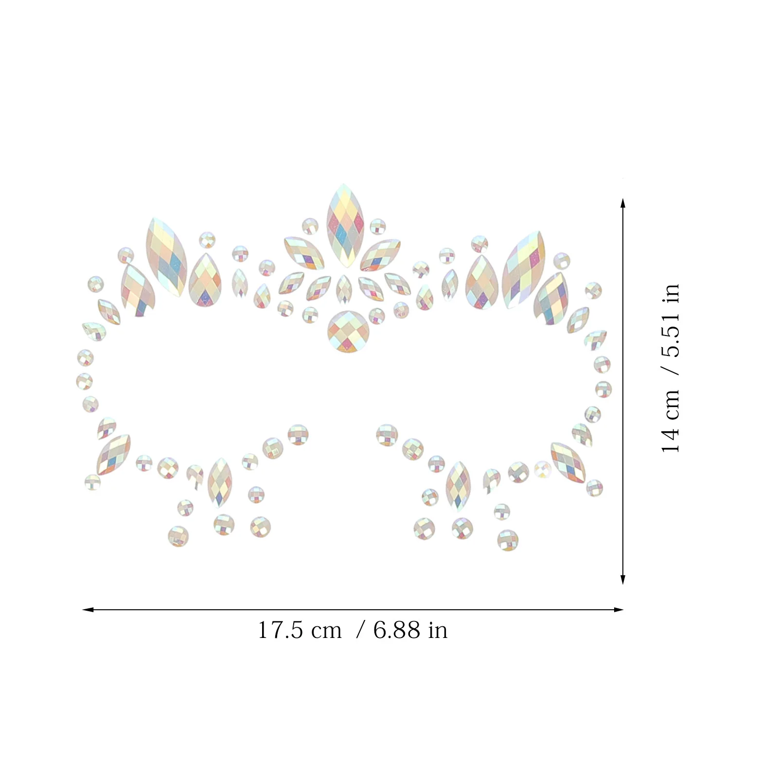 

3 Sheets Luminous Face Sticker Makeup Stickers Jewel Rhinestones Facial Festival Jewels Gems Man