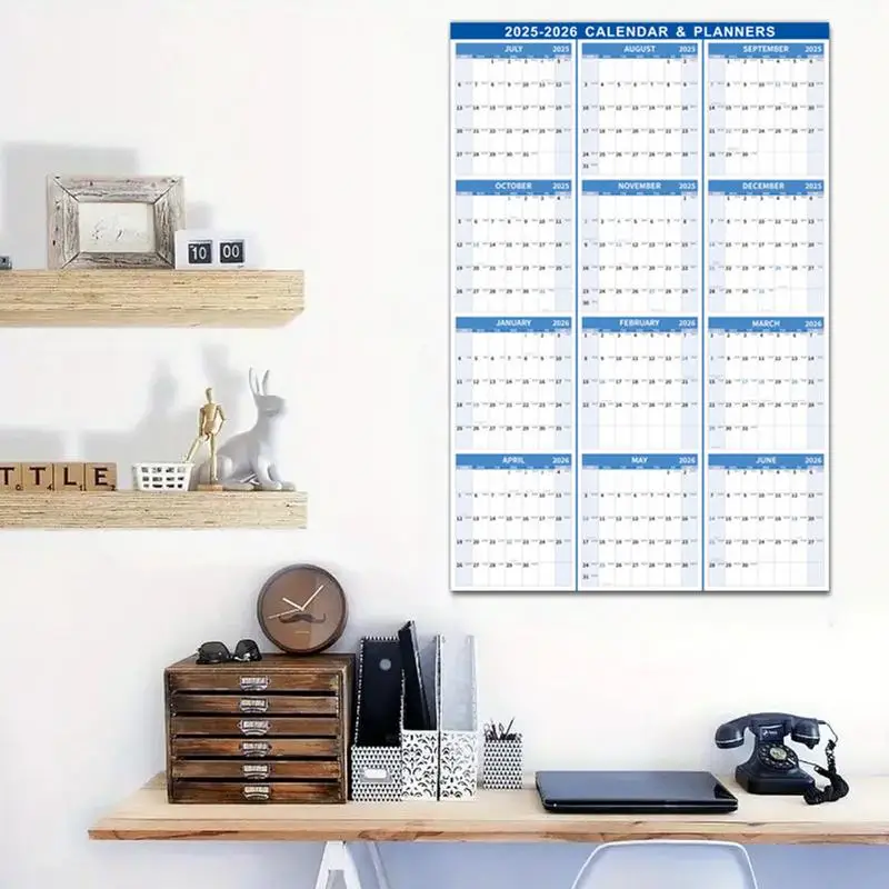 

Wall Calendar Dry Erase Large Wall Calendar Dry Erase Laminated 12 Month Annual Yearly Planner For Bedroom Living Room
