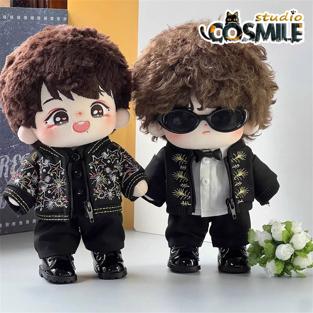 

20cm The Untamed Star Idol Yibo Xiao Zhan Fashion Costume Stars Suit BJYX Plush 20cm Doll Accessories Doll's Clothes GG