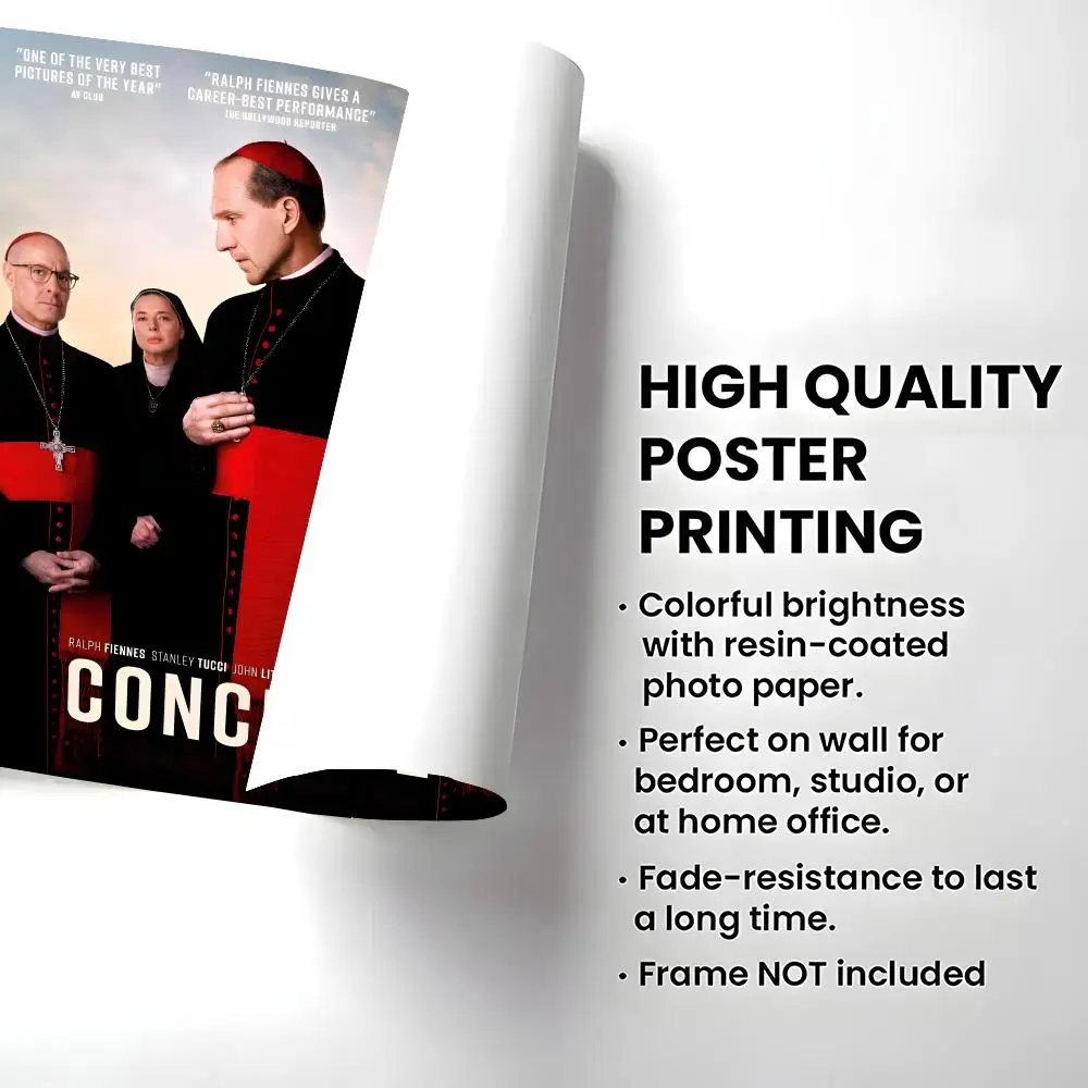 C-Conclave ポスター 取り付け簡単 自己粘着式 HD 壁装飾 防水 耐引裂性 ホーム 寝室 完璧なギフト