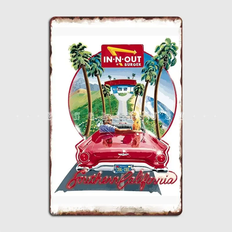In N Out Burger Metal Sign Cinema Kitchen Kitchen Funny Plaques Tin Sign Posters