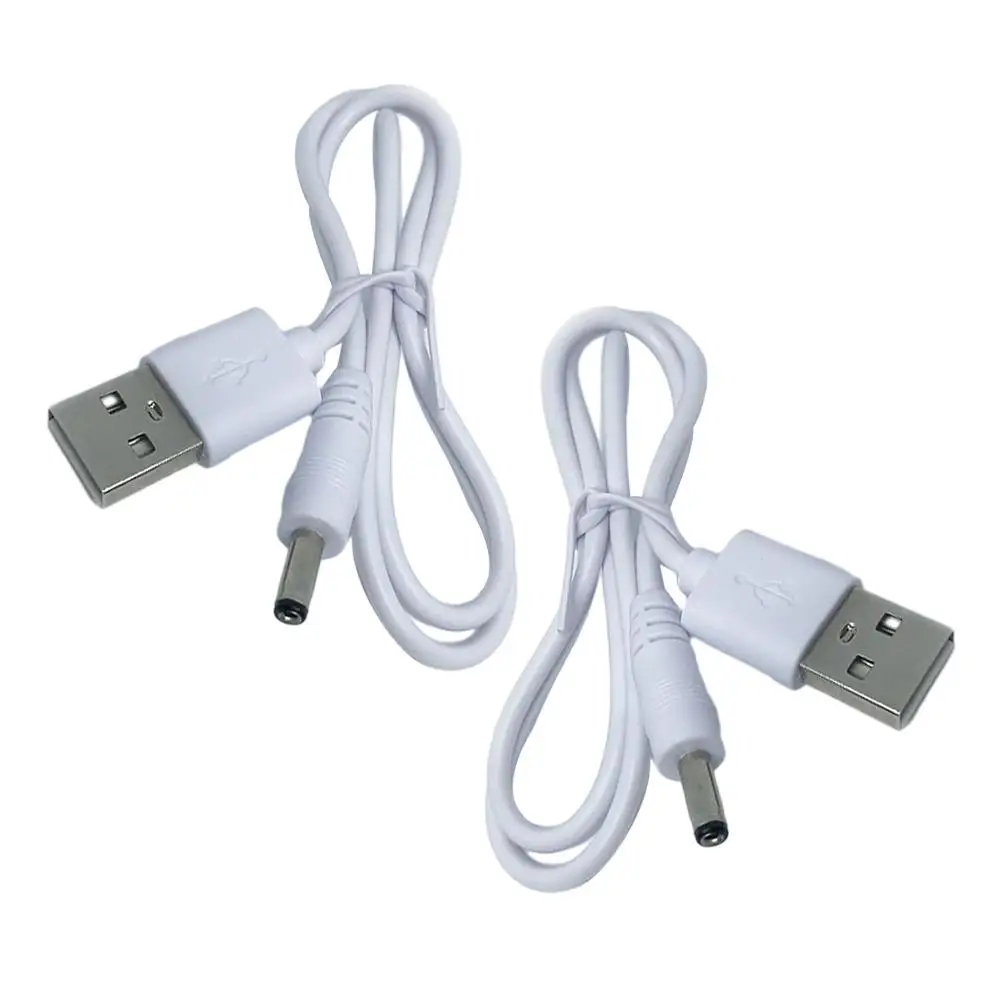

2 Pcs Power Cable Charging Barrel Usb to Pigtails Plug Connector Copper Wire Cord